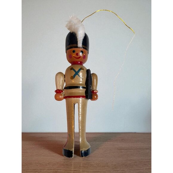 3 Vintage Wooden Nutcracker Solider Christmas Ornaments - Picture 2 of 10
